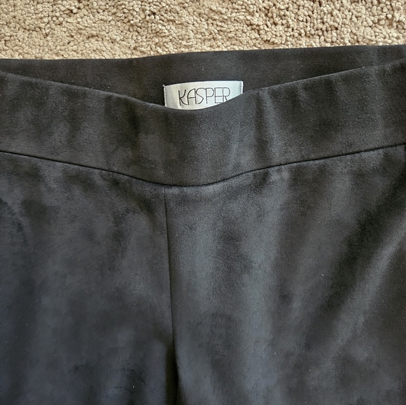 NEW ☆ Kasper Faux Suede Pants, Size Large Petite, Brand NEW! - Picture 2 of 3